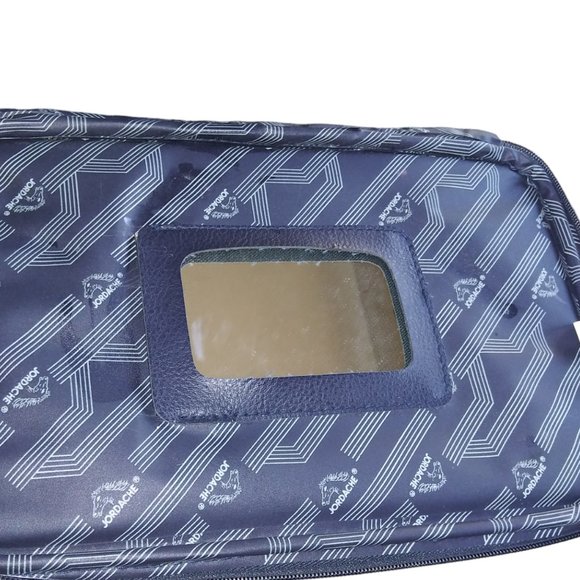 VTG Jordache Floral Tapestry Makeup Bag Green Leaf Travel Tote with Handle - Picture 11 of 15